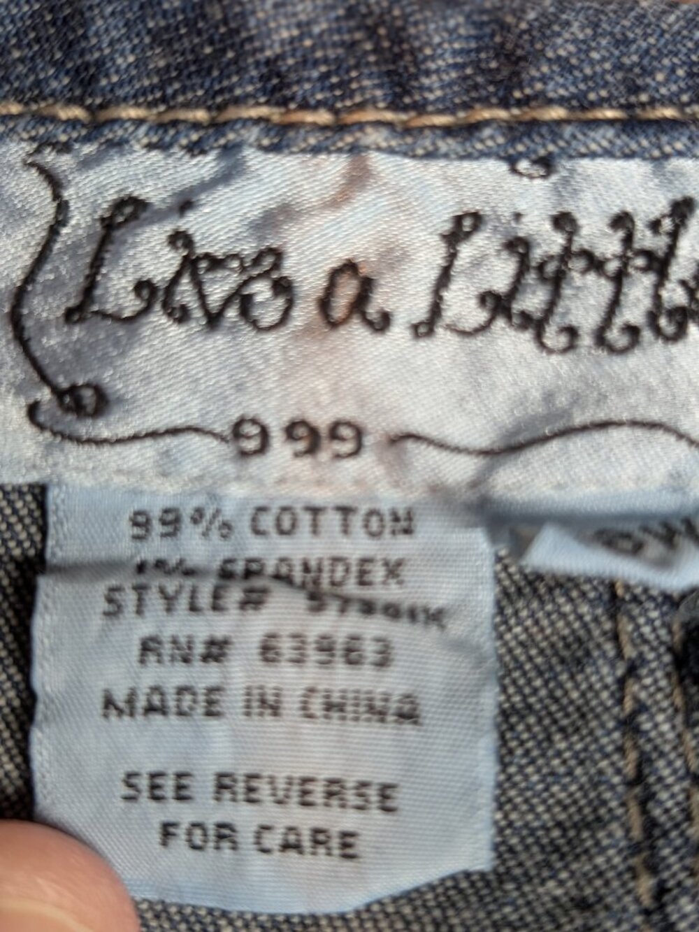 Live a Little Classic Blue Denim Flared Midi Skirt size 18W - Picture 5 of 6